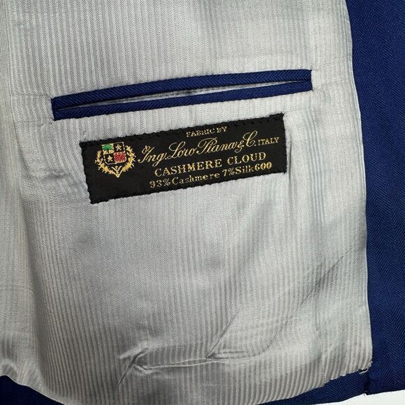 Jack Victor Classic for Rochester Loro Piana Cashmere/Silk Blue Blazer Size 52R - Picture 8 of 16